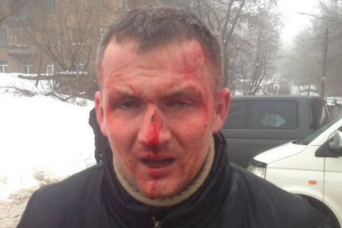 Ukrainian MP beaten at protest site in Kyiv