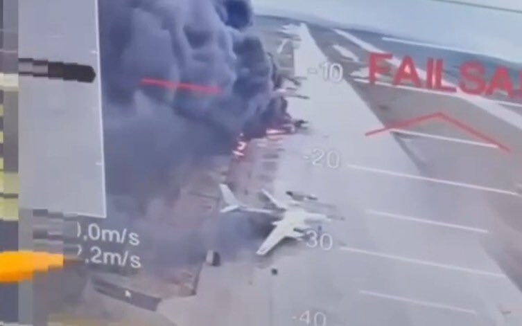 Fire at the Russian military airfield