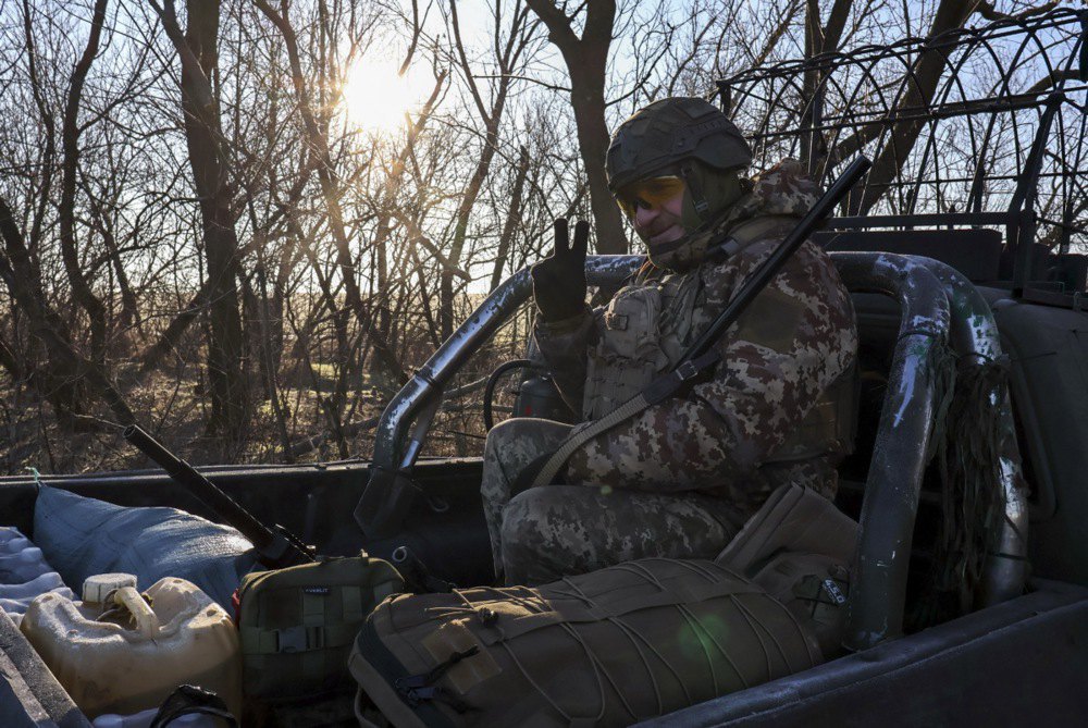 A serviceman of the 65th Separate Mechanised Brigade returns from the front line, Zaporizhzhya direction, 10 February 2026.