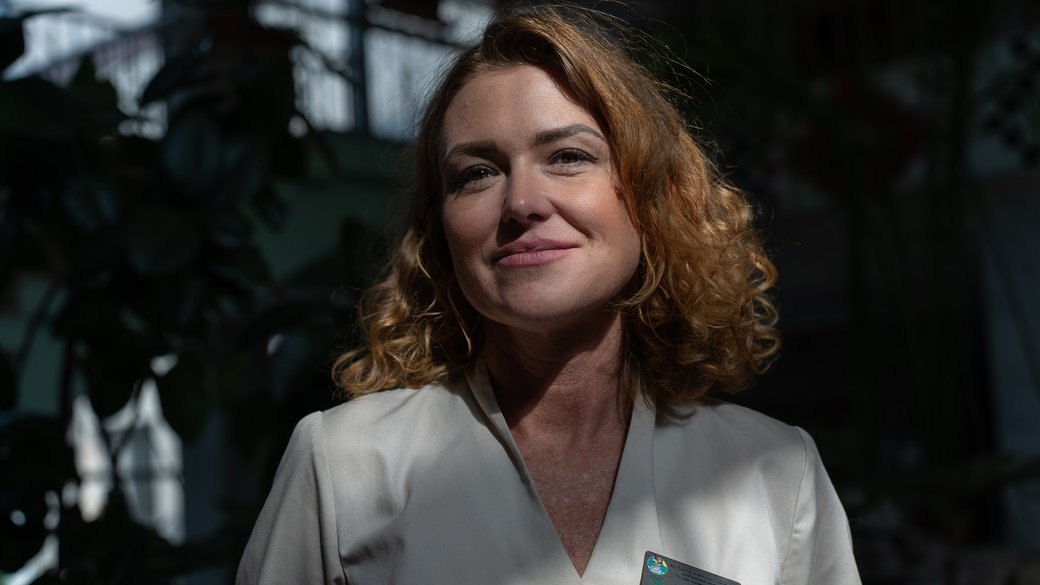 Neurologist and head of the state-run Lisova Polyana Mental Health and Rehabilitation Centre for Veterans, Ksenyia Voznytsina.
