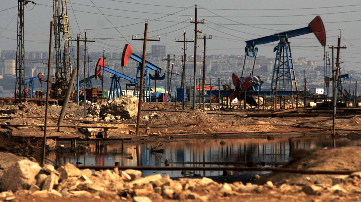 Oil production in Azerbaijan.