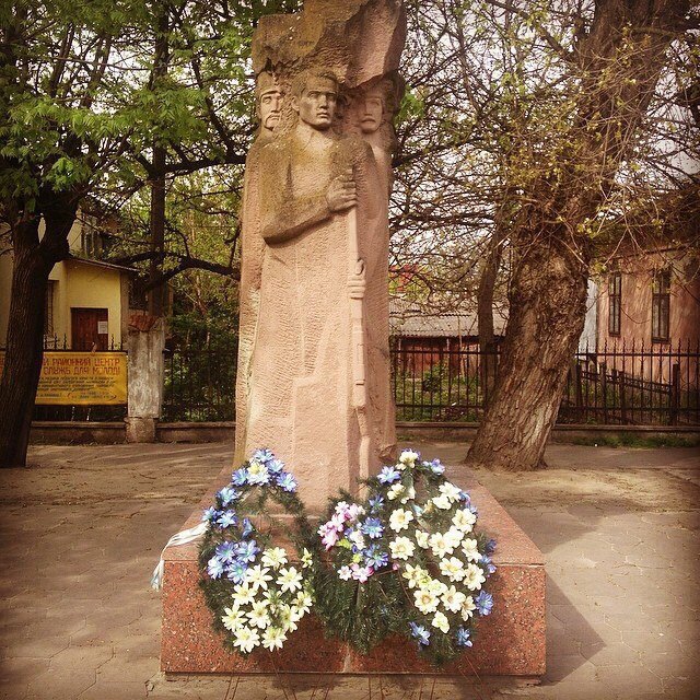 Monument to Yevhen Konovalets in Zhovkva