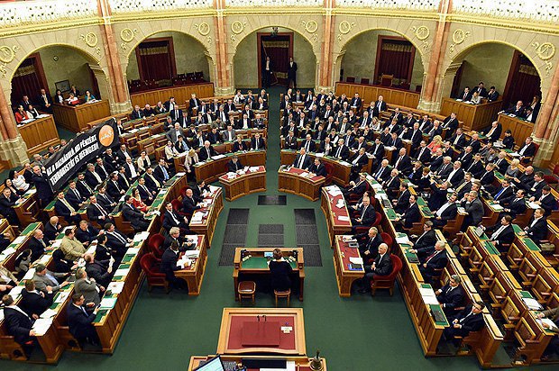 A meeting of the Hungarian parliament, Budapest