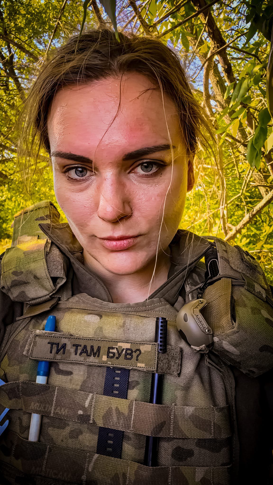 Iryna Tsybukh during one of the rotations at the front in the fall of 2022.