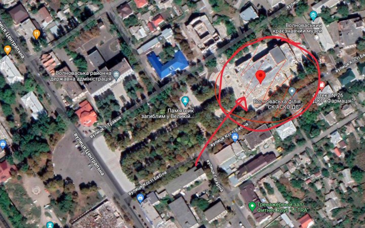Russian base hit in Volnovakha, says Andryushchenko