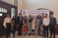 Ukrainian poet and veteran Olena Herasymiuk visits embassy in Mexico