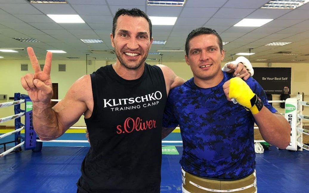 Instagram.com Oleksandr Usyk and Wladimir Klitschko during a training session