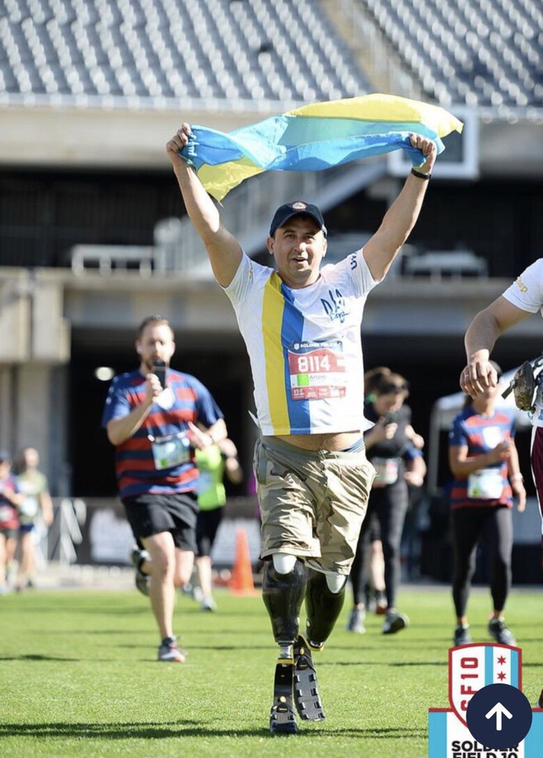 Artem Moroz participates in a marathon