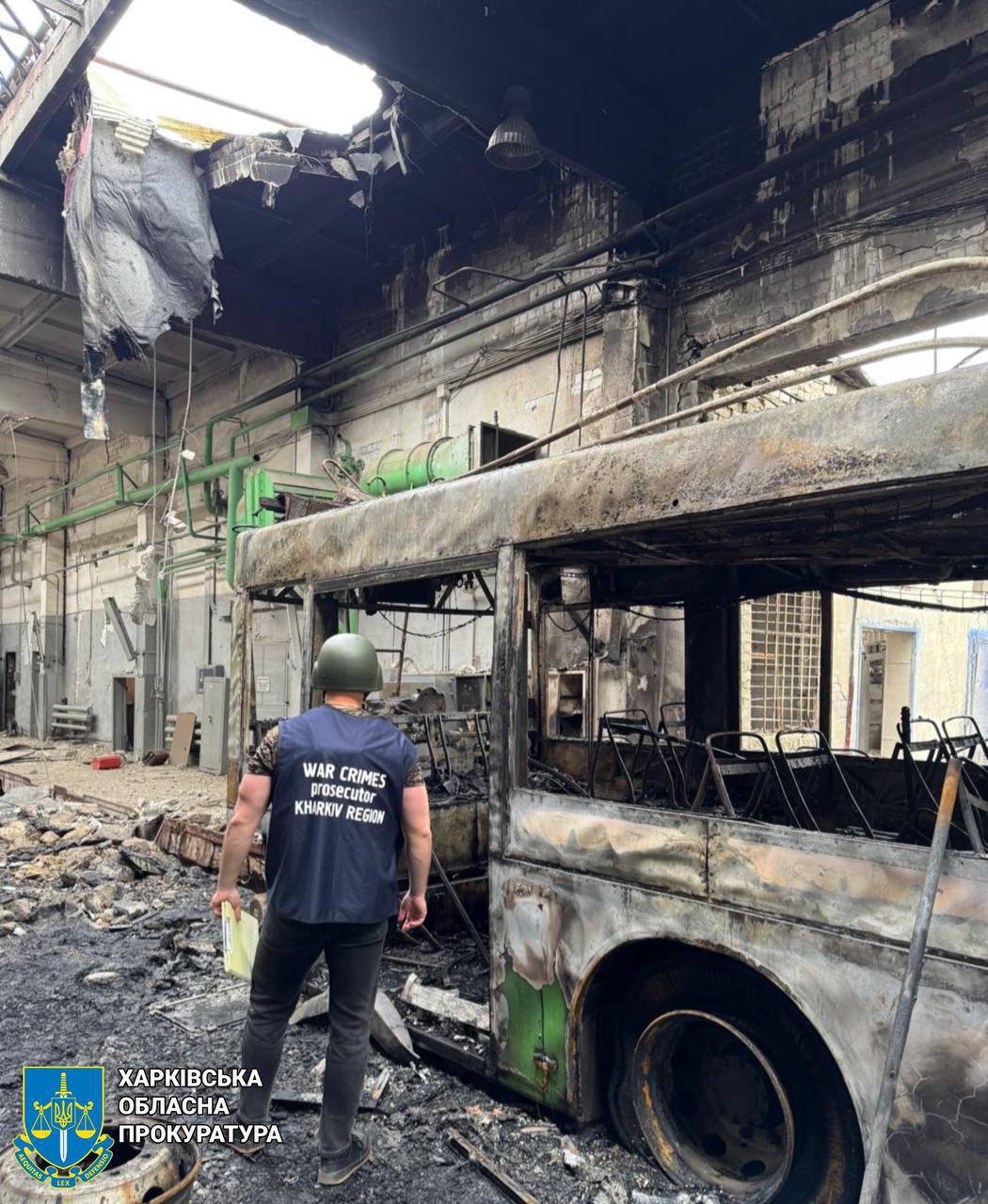 Aftermath of the drone attack on Kharkiv, 30 May 2026.