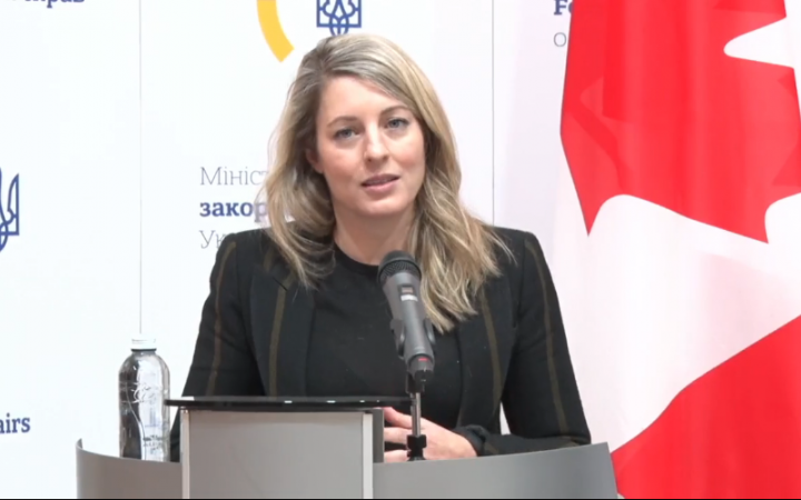The Canadian Foreign Minister Melanie Jolie
