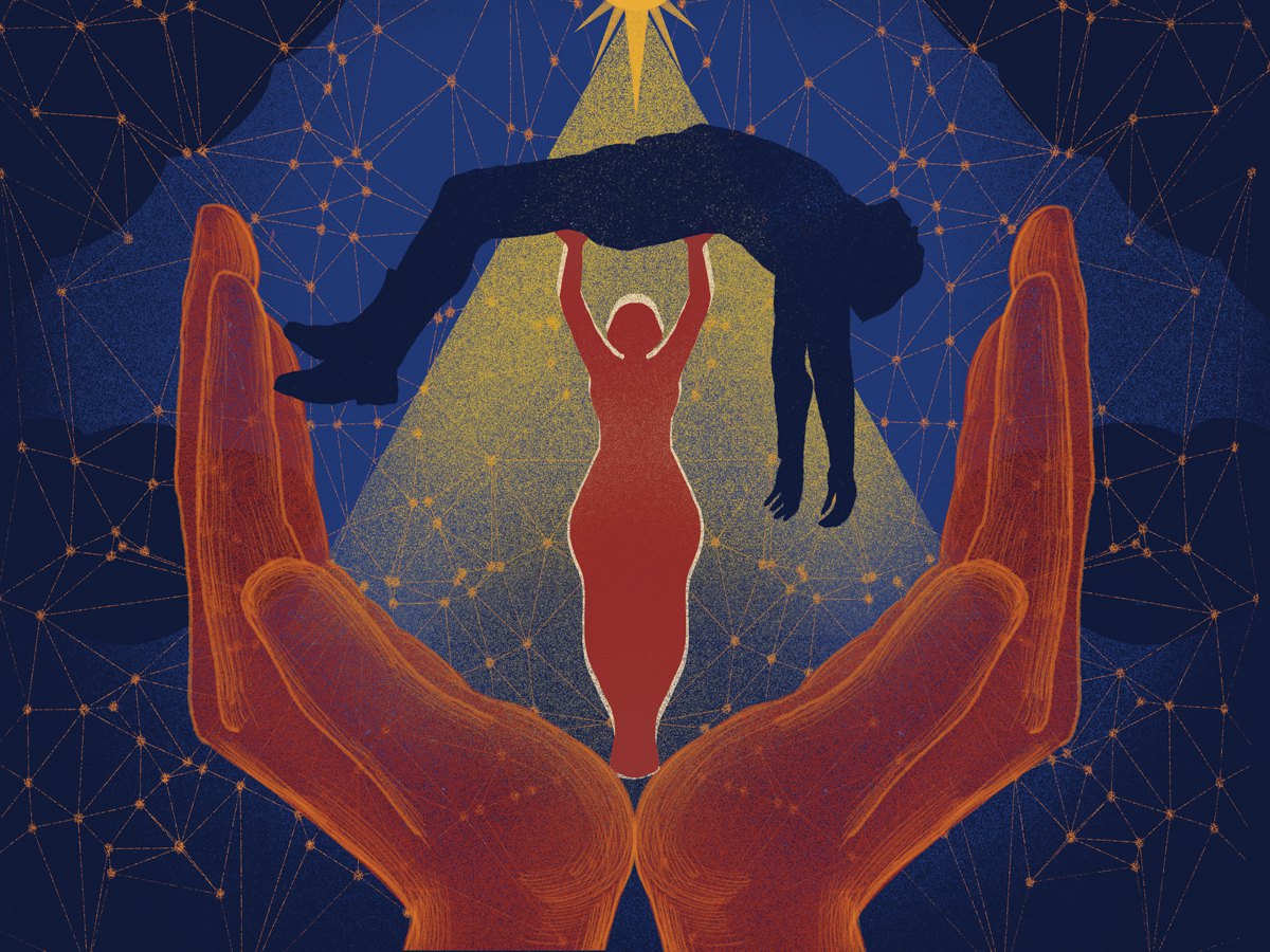  <i>We are driving. The woman is speaking, but her thoughts are elsewhere</i>.