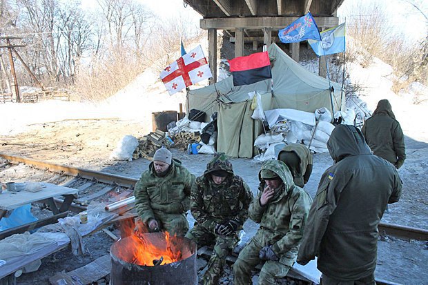 Railway blockade in Bakhmut