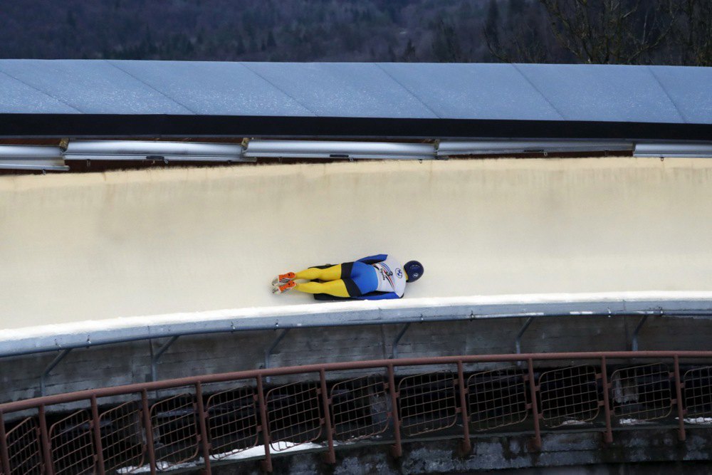 Vladyslav Heraskevych during a competition