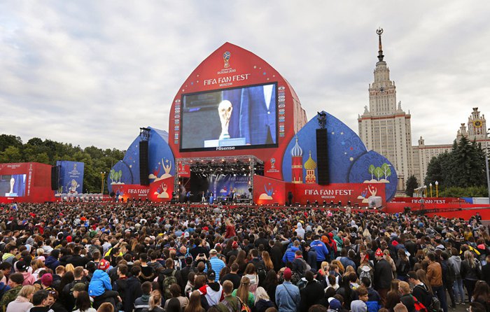 The opening ceremony of FIFA Fan Fest in Moscow, 10 June 2018