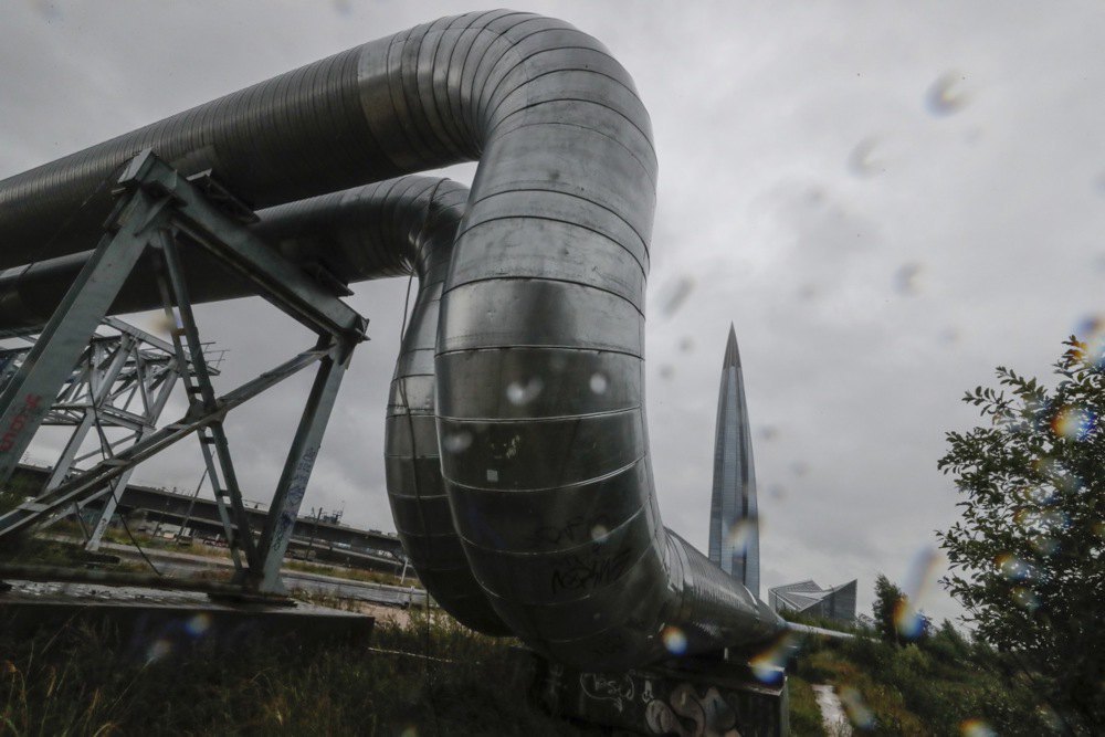  Gazprom headquarters in Saint Petersburg.