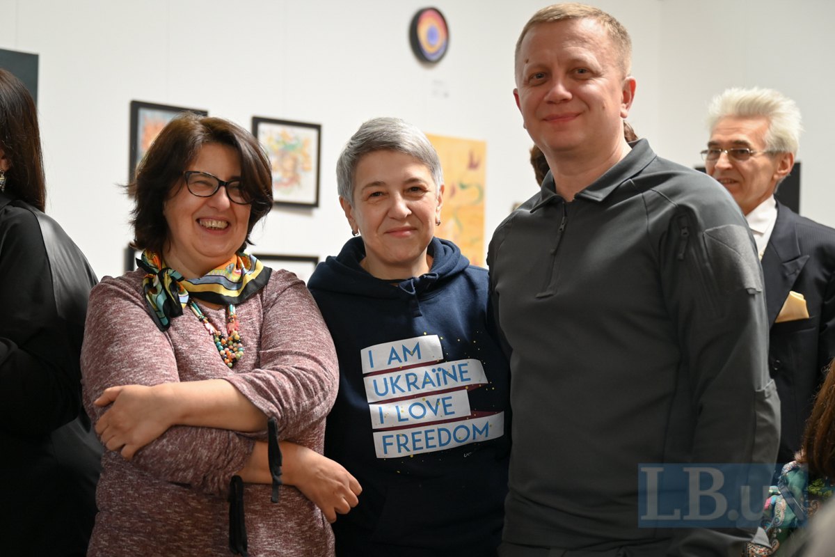 Professor of the National Academy of the Security Service of Ukraine Orysya Demska (centre), Rector of the Security Service Academy Andriy Chernyak