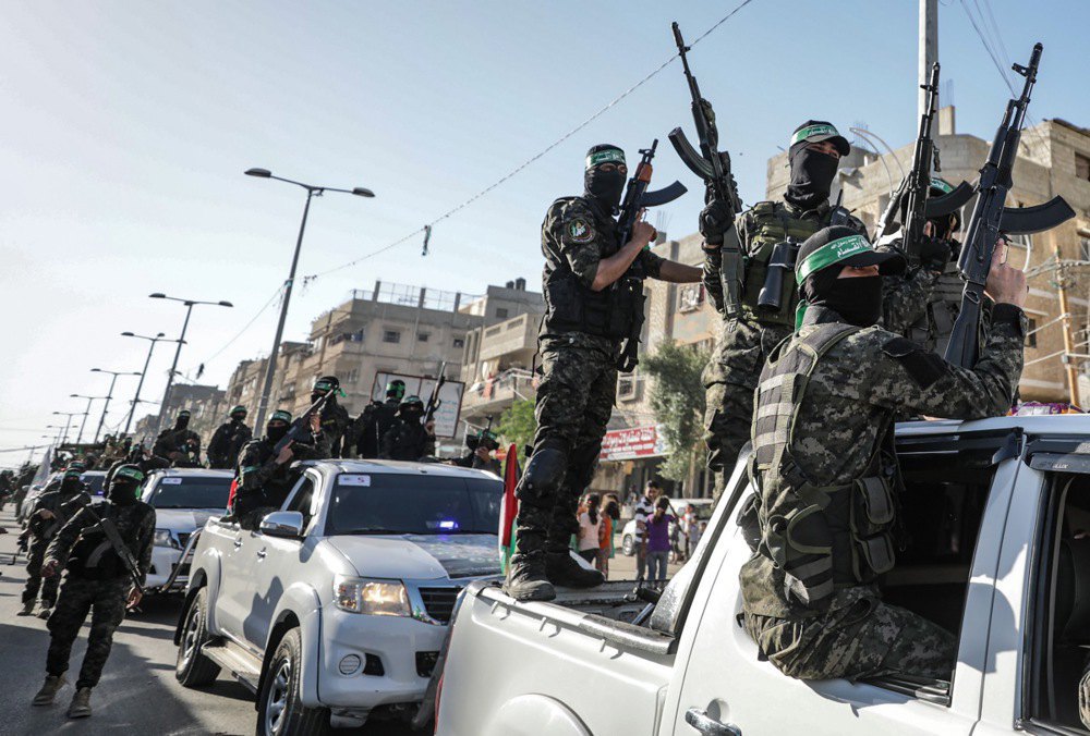 Hamas fighters in Gaza, 27 May 2021