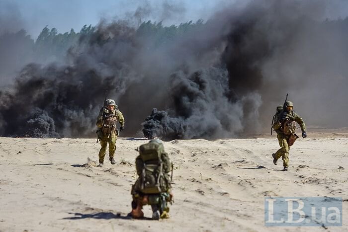Military exercises of the National Guard at the training ground near Kyiv