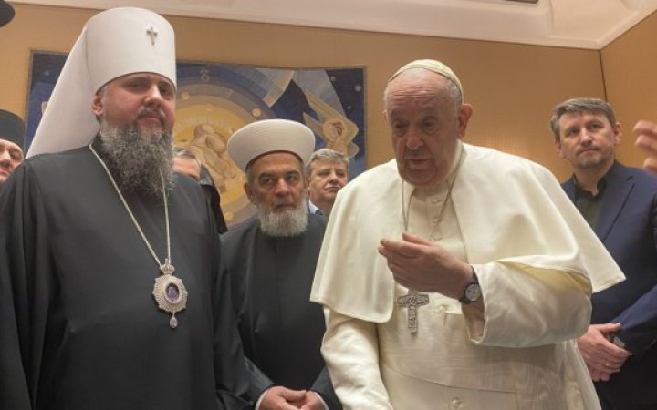 First time Pope meets with leaders of major Ukrainian churches. Head of UOC-MP does not go