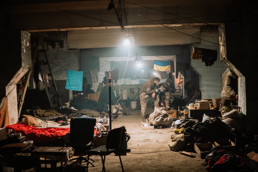 Azov fighters in the basements of Azovstal.