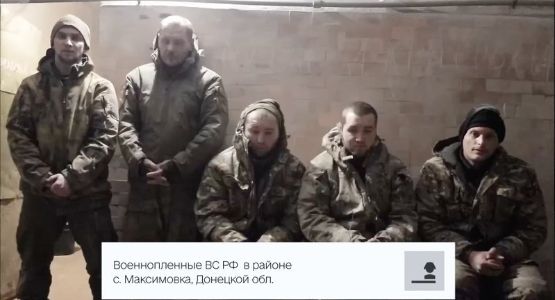 Russian servicemen who surrendered under the village of Maksymivka, Donetsk Region