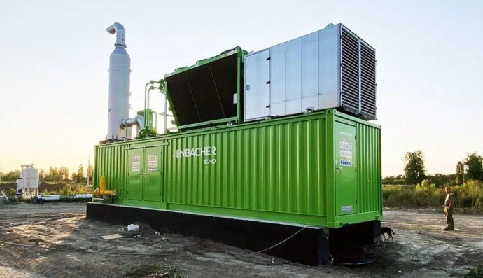 Example of a mobile gas piston power station