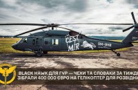 "Gift for Putin": Czechs, Slovaks raise €400,000 in week for DIU helicopter 