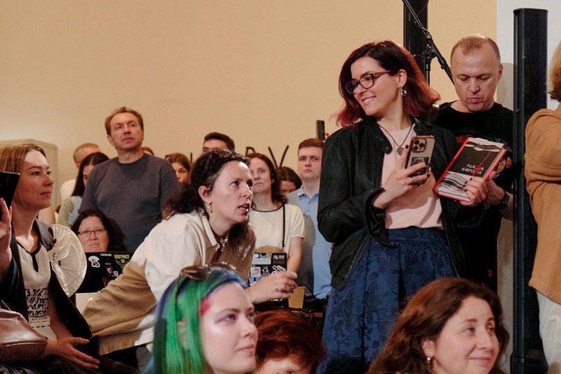During the presentation of the book <i>Our Europe</i> by Oksana Zabuzhko.
