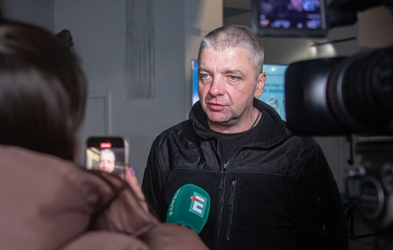 Maksym Butkevych during the discussion on Human Rights Day