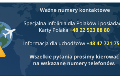 The Embassy of Poland has published a hotline number for Ukrainian refugees