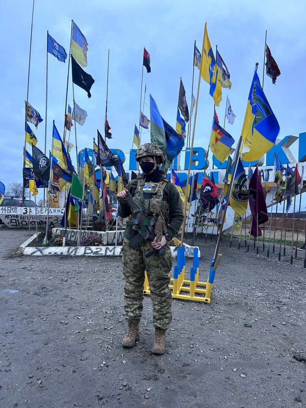 Klementyna Kvindt during military service, Zaporizhzhya Region