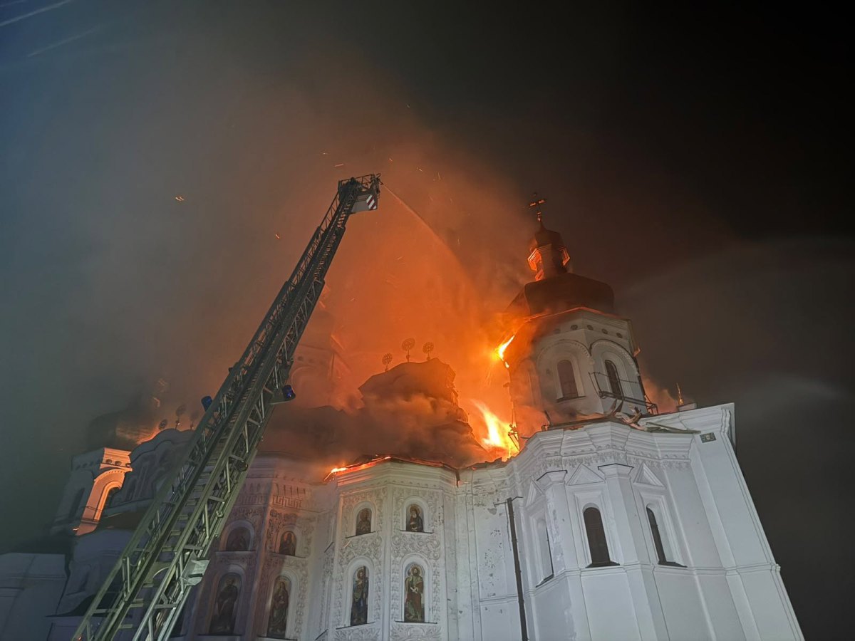  The aftermath of the Russian Federation’s attack on the Kyiv Pechersk Lavra