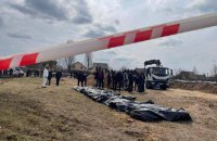 Exhumation from temporary mass grave begins in Bucha - Venediktova