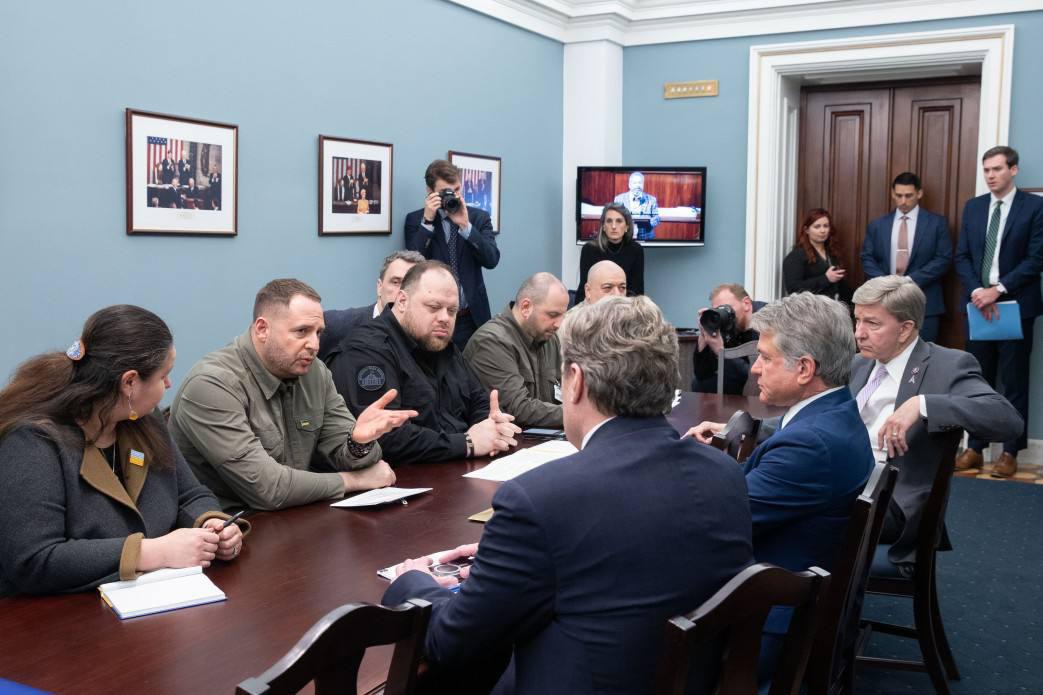 Andriy Yermak, Speaker Stefanchuk and Defence Minister Rustem Umerov met House Foreign Affairs Committee Chair Michael McCaul, House Intelligence Committee Chair Mike Turner and House Armed Services Committee Chair Mike Rogers. 