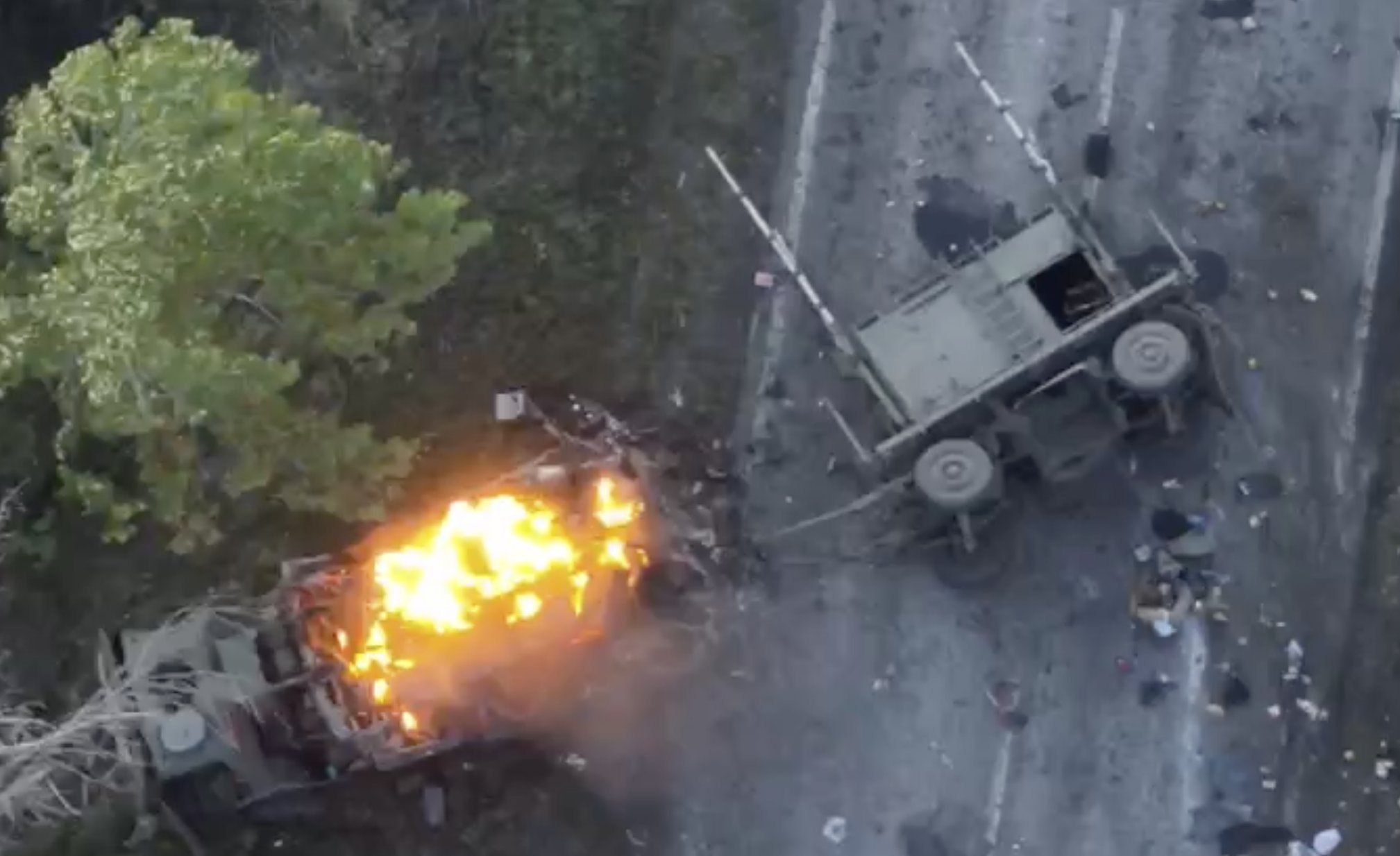 A Russian R-330Zh Zhitel system destroyed in Ukraine 