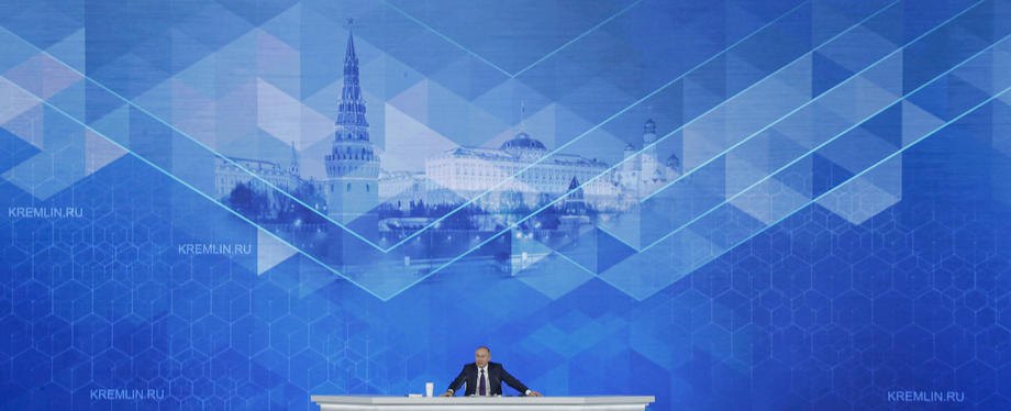 Putin during the annual press conference, 23 December, 2023