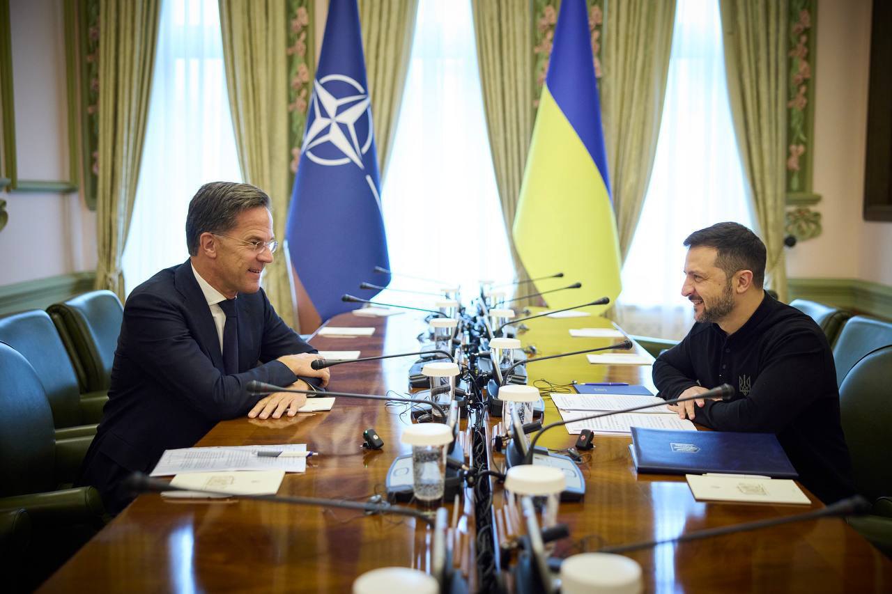 NATO Secretary General Mark Rutte and President Volodymyr Zelenskyy during a meeting in Kyiv