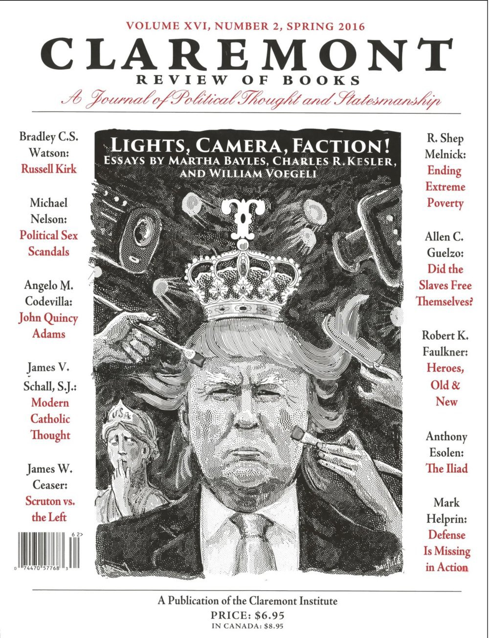 The cover of the Claremont Institute in the year of Trump's first election as president.