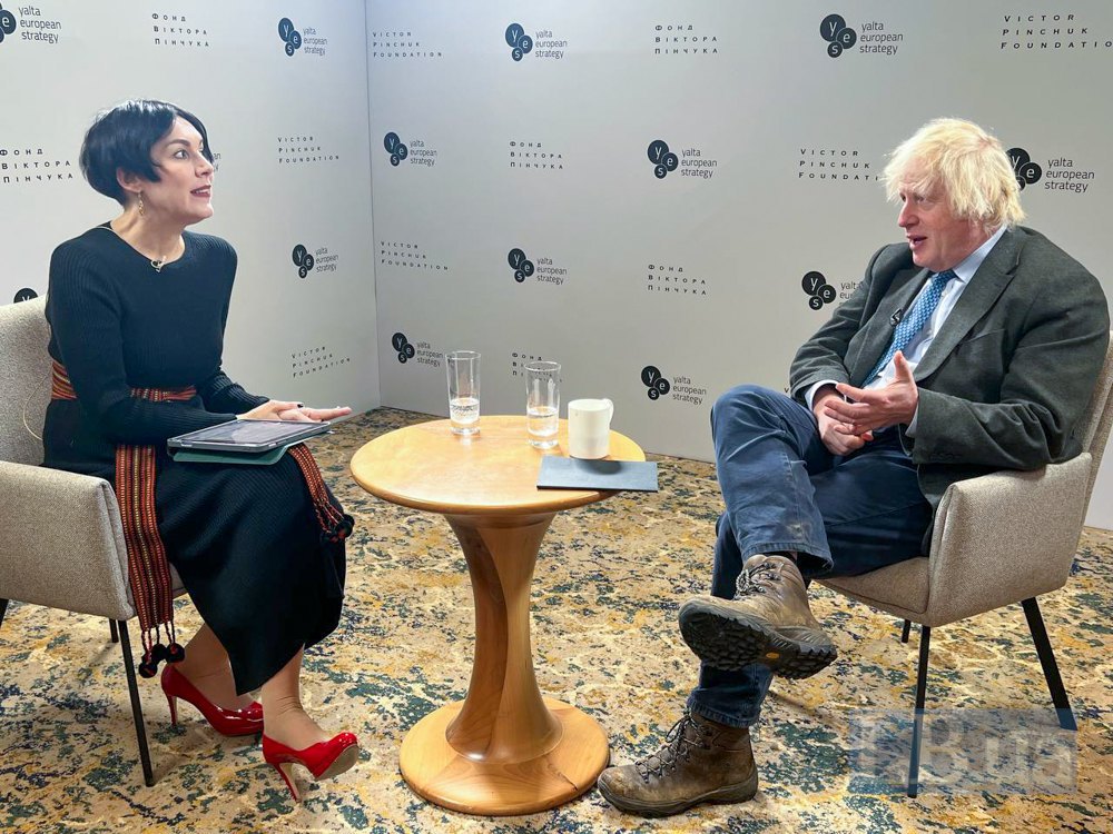 Sonya Koshkina and Boris Johnson