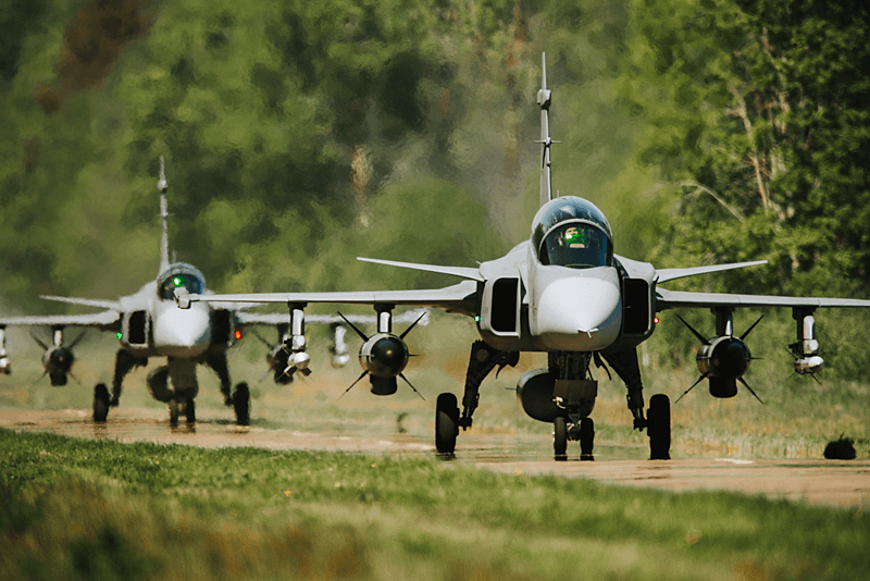 Swedish Gripen C fighter aircraft