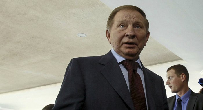 Leonid Kuchma after the Minsk talks on Donbas, 5 June 2019