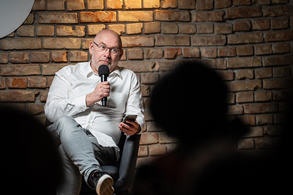 Paweł Reszka at the presentation in Kyiv, May 2025