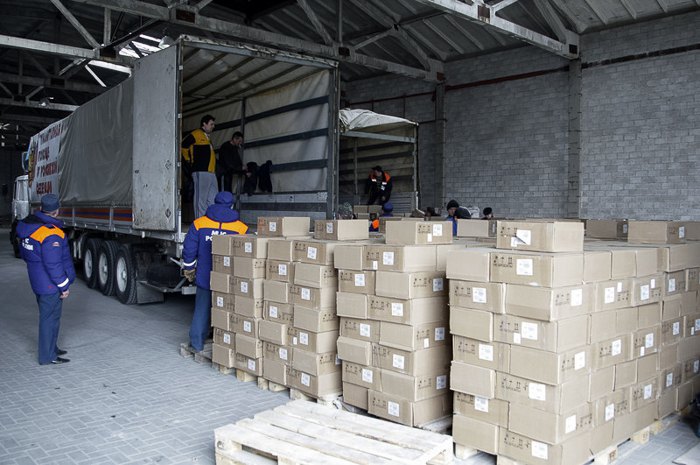 Russian humanitarian cargo, Donetsk, 19 March 2015
