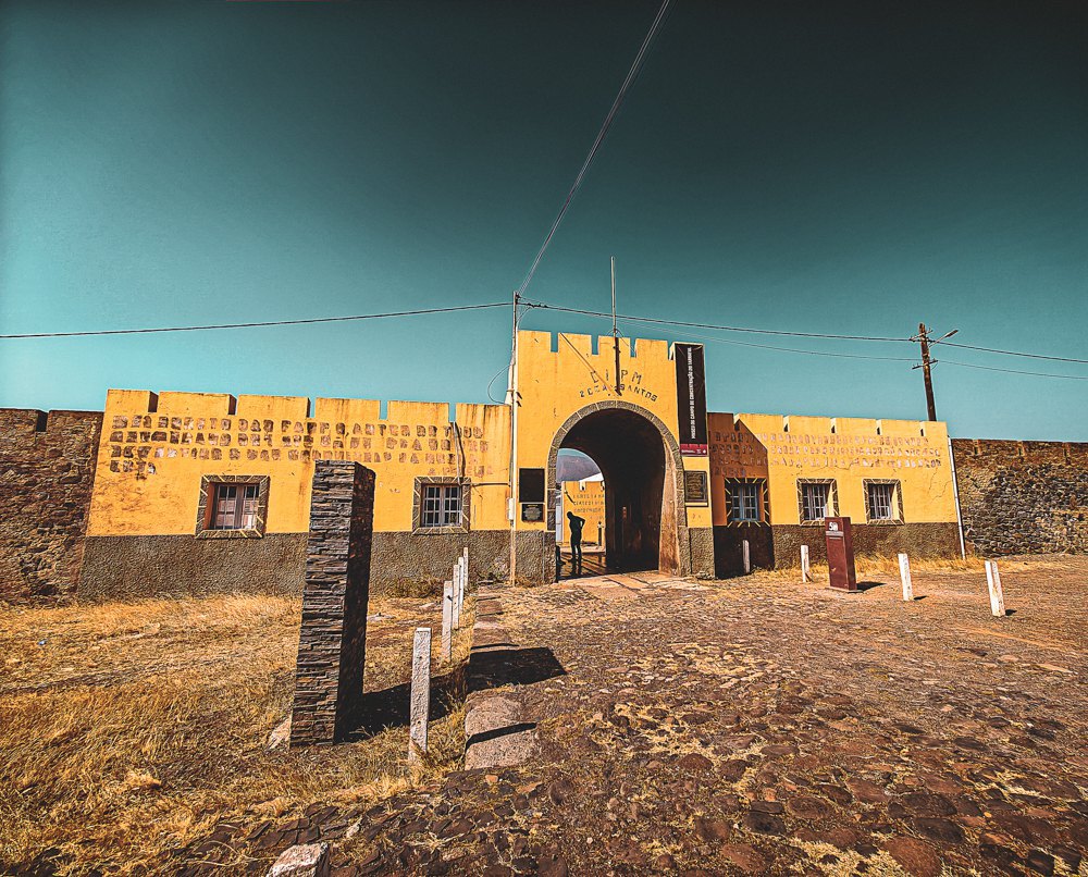 Entrance to the concentration camp on the island of Santiago