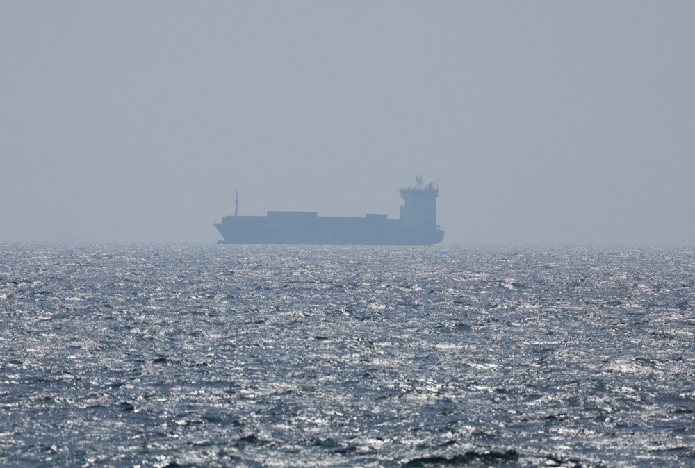  A container ship sails through the Strait of Hormuz, United Arab Emirates, June 23, 2025.