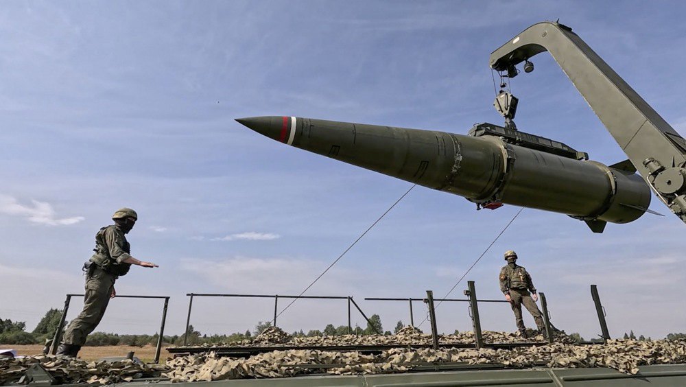  The Iskander-M missile system during the Zapad 2025 military exercises.