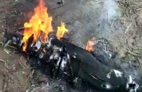 Ukrainian army destroys russian Su-25 fighter jet in east