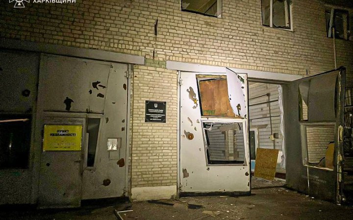 Russians strike at fire station in Kharkiv Region