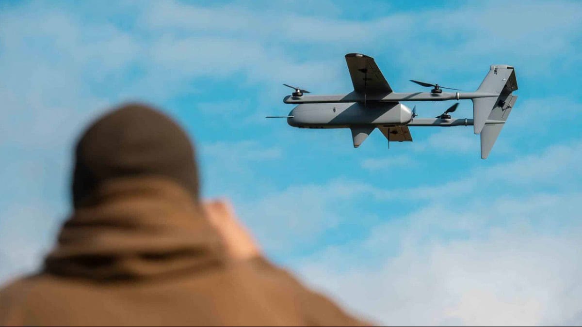 Ukrainian drone <i>Poseydon</i> in the air