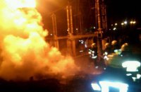 Prydniprovska thermal plant catches fire
